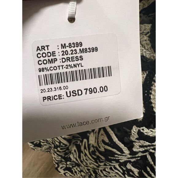 LACE THE LABEL TRIC DRESS SAND - BLACK  Size S NWT $790 - Picture 7 of 7